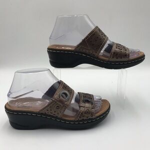 Clarks Comfort Slide Wedge Sandals